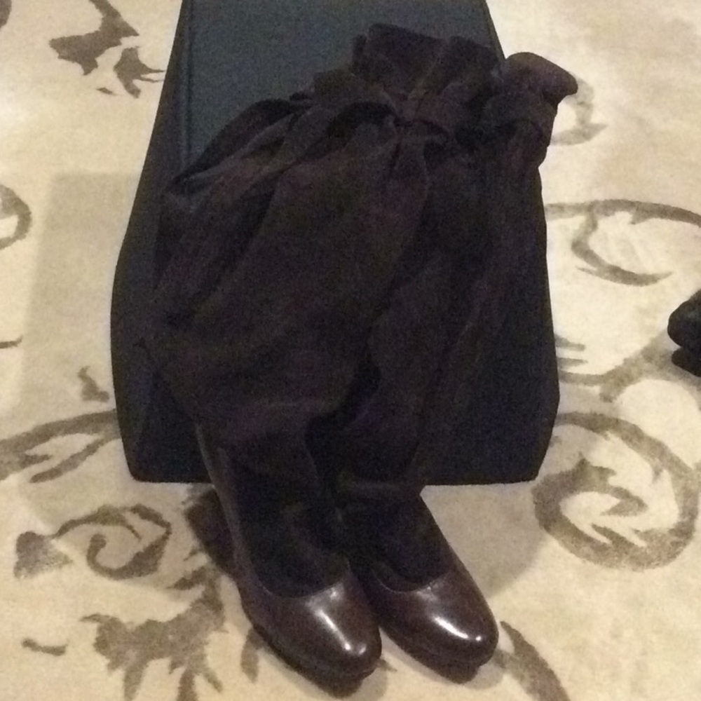 High suede boots